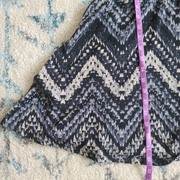 Lily Rose Chevron Hatchi Skater mini Dress, Neutral Blue, Black, Grey, XL - Picture 4 of 8